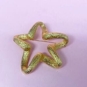 Saint John's Golden Star Brooch | Vintage 1985